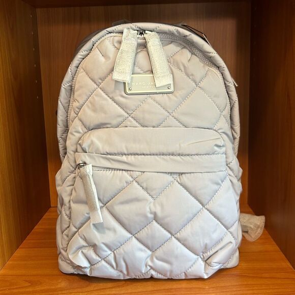 NWT Marc Jacobs Backpack Ghost Grey Puffer - Picture 1 of 11